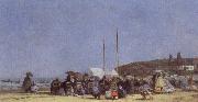 Eugene Boudin Beach Scene oil painting artist